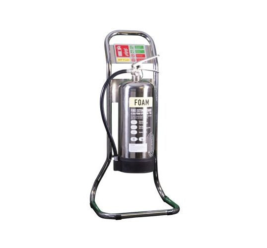 Single Tubular Fire Extinguisher Stand Chrome