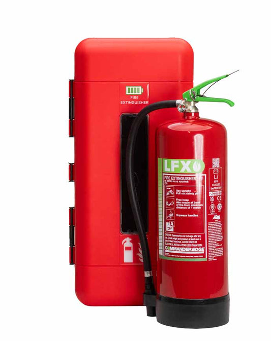 LFX 9ltr Fire Extinguisher and Single Cabinet Bundle