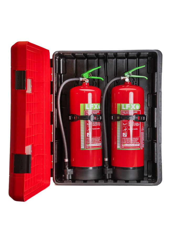 LFX 9ltr Fire Extinguisher and Double Cabinet Bundle