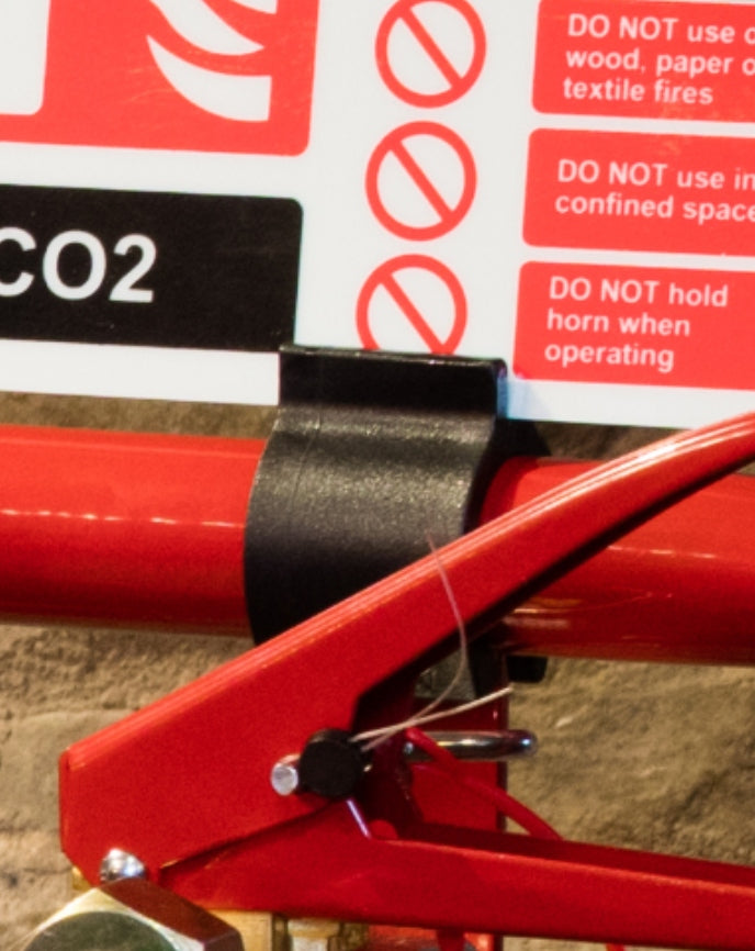 Tubular Stand Fire Extinguisher ID Sign Clips