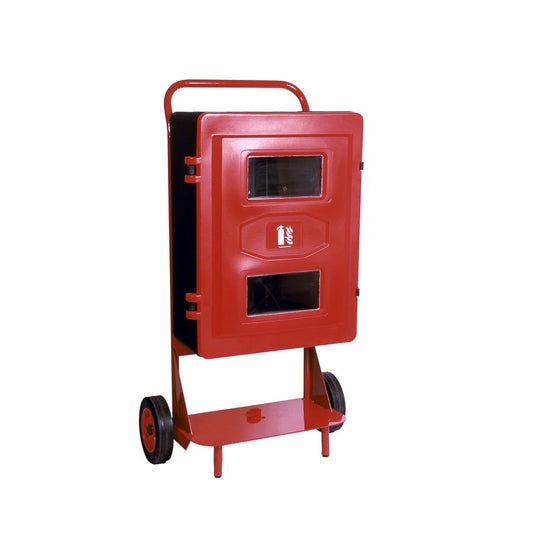 Double Fire Extinguisher Cabinet Trolley
