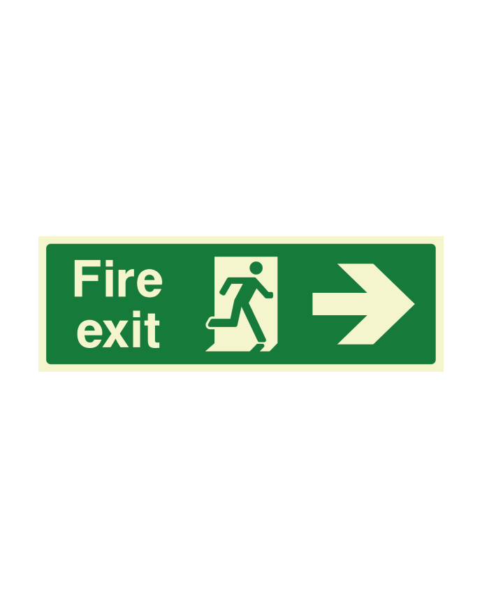 Right Direction Fire Exit Sign