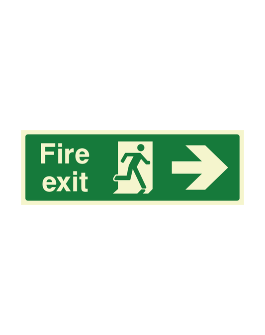 Right Direction Fire Exit Sign