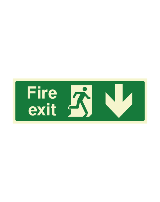 Down Direction Fire Exit Sign
