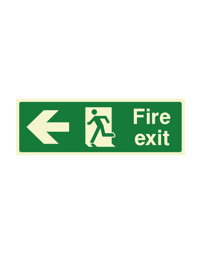 Left Direction Fire Exit Sign