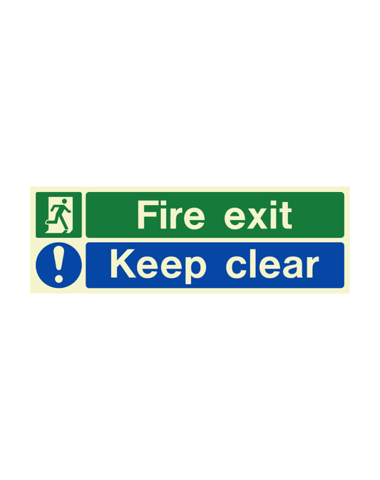 Fire Exit Keep Clear Sign 450 x 150mm