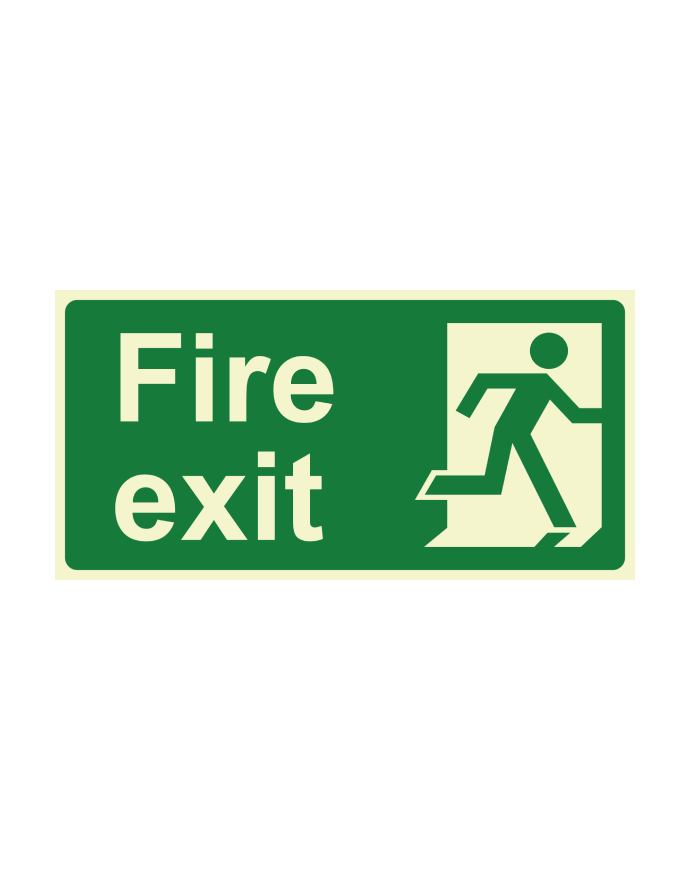 Fire Exit Final Exit Sign Right Hand Side 300 x 150mm