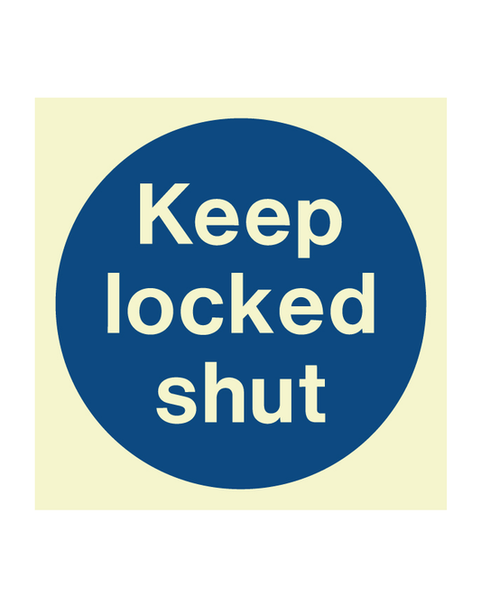 Keep Locked Shut Fire Door ID Sign